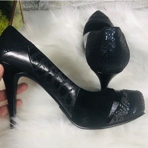 MODA SPANA Black Textured Heels